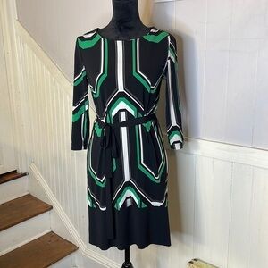 New York & Company Stretch Graphic Midi Dress S
